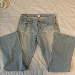 Vintage Y2k Abercrombie Light Wash Low-Rise Flare Jeans